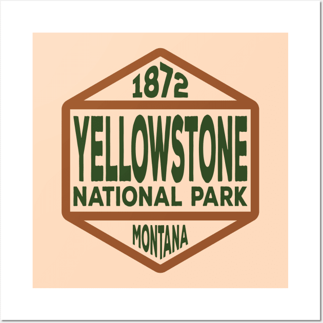 Yellowstone National Park Montana badge Wall Art by nylebuss